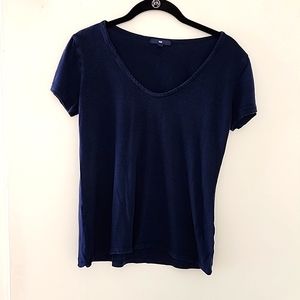 GAP Navy blue short sleeve blouse